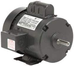 US Motors - 1/3 hp, TEFC Enclosure, No Thermal Protection, 3,450 RPM, 115/230 Volt, 60 Hz, Single Phase Permanent Split Capacitor (PSC) Motor - Size 48 Frame, Rigid Mount, 1 Speed, Ball Bearings, 5.4/2.7 Full Load Amps, B Class Insulation, Reversible - Exact Industrial Supply
