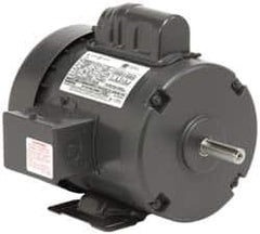 US Motors - 1 hp, TEFC Enclosure, Manual Thermal Protection, 1,725 RPM, 115/208-230 Volt, 60 Hz, Single Phase Permanent Split Capacitor (PSC) Motor - Exact Industrial Supply