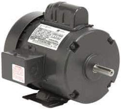 US Motors - 5 hp, TEFC Enclosure, No Thermal Protection, 1,745 RPM, 230 Volt, 60 Hz, Single Phase Permanent Split Capacitor (PSC) Motor - Size 215 Frame, Rigid Mount, 1 Speed, Ball Bearings, 20 Full Load Amps, F Class Insulation - Exact Industrial Supply