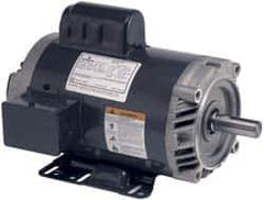 US Motors - 7-1/2 hp, ODP Enclosure, 3,480 RPM, 230 Volt, 60 Hz, Industrial Electric AC/DC Motor - Size 213 Frame, Horizontal-Footed Mount, 1 Speed, Ball Bearings, 30.4 Full Load Amps, F Class Insulation - Exact Industrial Supply