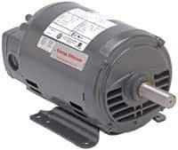 US Motors - 1/2 hp, ODP Enclosure, No Thermal Protection, 3,450 RPM, 208-230/460 Volt, 60 Hz, Three Phase Energy Efficient Motor - Size 48 Frame, Rigid Mount, 1 Speed, Ball Bearings, 1.8-1.8/0.90 Full Load Amps, B Class Insulation, Reversible - Exact Industrial Supply