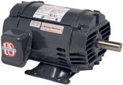 US Motors - 1 hp, ODP Enclosure, No Thermal Protection, 1,165 RPM, 230/460 Volt, 60 Hz, Three Phase Premium Efficient Motor - Size 145T Frame, Rigid Mount, 1 Speed, Ball Bearings, 4/2 Full Load Amps, F Class Insulation - Exact Industrial Supply