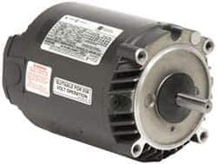 US Motors - 3/4 hp, ODP Enclosure, No Thermal Protection, 1,140 RPM, 208-230/460 Volt, 60 Hz, Three Phase Energy Efficient Motor - Size 56C Frame, C-Face Mount, 1 Speed, Ball Bearings, 3.4-3.5/1.7 Full Load Amps, B Class Insulation, Reversible - Exact Industrial Supply