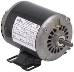 US Motors - 1/3 hp, ODP Enclosure, No Thermal Protection, 1,725 RPM, 115 Volt, 60 Hz, Industrial Electric AC/DC Motor - Size 56 Frame, Rigid Mount, 1 Speed, Sleeve Bearings, 6.0 Full Load Amps, A Class Insulation, Reversible - Exact Industrial Supply
