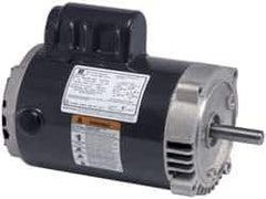 US Motors - 1 hp, ODP Enclosure, No Thermal Protection, 1,725 RPM, 115/208-230 Volt, 60 Hz, Industrial Electric AC/DC Motor - Size 56 Frame, C-Face Mount, 1 Speed, Ball Bearings, 14.8/7.5-7.3 Full Load Amps, B Class Insulation, CCW Lead End Rev - Exact Industrial Supply