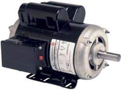 US Motors - 2 hp, ODP Enclosure, Manual Thermal Protection, 3,450 RPM, 115/230 Volt, 60 Hz, Single Phase Capacitor Start-Cap Run Motor - Size 56 Frame, Rigid Mount, 1 Speed, Ball Bearings, 15.0/7.5 Full Load Amps, B Class Insulation, CW Lead End - Exact Industrial Supply