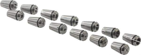 Kennametal - 13 Piece, 1mm to 7mm Capacity, ER Collet Set - Increments of 0.5mm, Series ER11 - Exact Industrial Supply