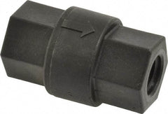 Specialty Mfr - 1/4" Polypropylene Check Valve - Inline, FNPT x FNPT, 125 WOG - Exact Industrial Supply