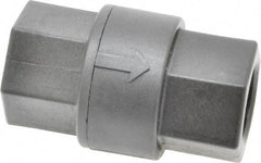 Specialty Mfr - 3/8" Polypropylene Check Valve - Inline, FNPT x FNPT, 125 WOG - Exact Industrial Supply