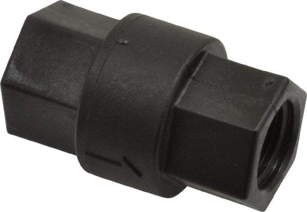 Specialty Mfr - 3/8" Polypropylene Check Valve - Inline, FNPT x FNPT, 125 WOG - Exact Industrial Supply