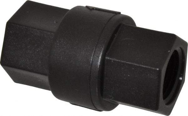 Specialty Mfr - 1/2" Polypropylene Check Valve - Inline, FNPT x FNPT, 125 WOG - Exact Industrial Supply