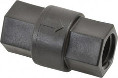 Specialty Mfr - 1/2" Polypropylene Check Valve - Inline, FNPT x FNPT, 125 WOG - Exact Industrial Supply