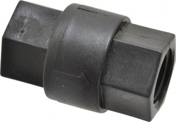 Specialty Mfr - 3/4" Polypropylene Check Valve - Inline, FNPT x FNPT, 125 WOG - Exact Industrial Supply