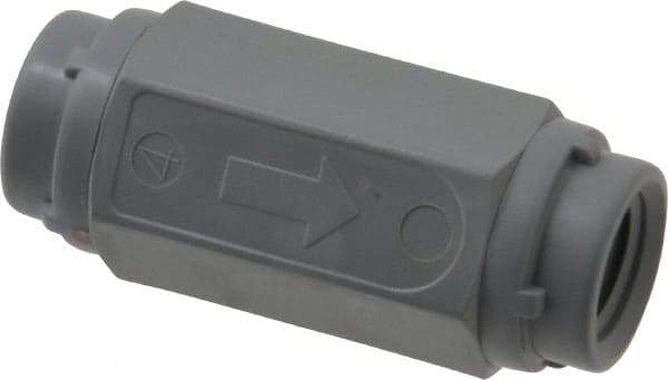 Specialty Mfr - 1/4" PVC Check Valve - Inline, FNPT x FNPT, 125 WOG - Exact Industrial Supply