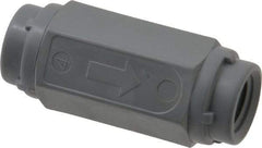 Specialty Mfr - 1/4" PVC Check Valve - Inline, FNPT x FNPT, 125 WOG - Exact Industrial Supply