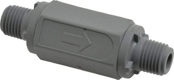 Specialty Mfr - 1/4" PVC Check Valve - Inline, MNPT x MNPT, 125 WOG - Exact Industrial Supply