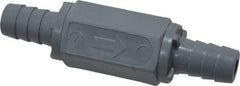 Specialty Mfr - 1/2" PVC Check Valve - Inline, Barb x Barb, 125 WOG - Exact Industrial Supply