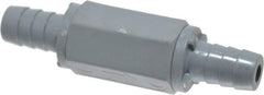 Specialty Mfr - 1/2" PVC Check Valve - Inline, Barb x Barb, 125 WOG - Exact Industrial Supply