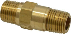 Specialty Mfr - 1/8" Brass Check Valve - Inline, MNPT x MNPT, 500 WOG - Exact Industrial Supply