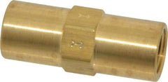 Specialty Mfr - 1/4" Brass Check Valve - Inline, FNPT x FNPT, 500 WOG - Exact Industrial Supply