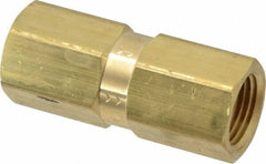 Specialty Mfr - 1/2" Brass Check Valve - Inline, FNPT x FNPT, 500 WOG - Exact Industrial Supply