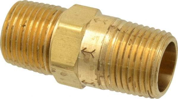 Specialty Mfr - 1/2" Brass Check Valve - Inline, MNPT x MNPT, 500 WOG - Exact Industrial Supply