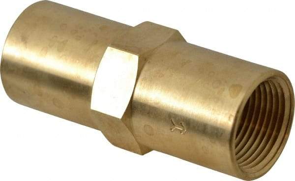 Specialty Mfr - 3/4" Brass Check Valve - Inline, FNPT x FNPT, 500 WOG - Exact Industrial Supply