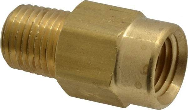 Specialty Mfr - 1/4" Brass Check Valve - Inline, FNPT x MNPT, 500 WOG - Exact Industrial Supply