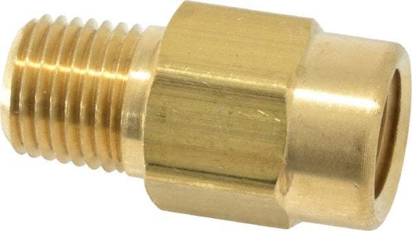 Specialty Mfr - 1/4" Brass Check Valve - Inline, FNPT x MNPT, 500 WOG - Exact Industrial Supply