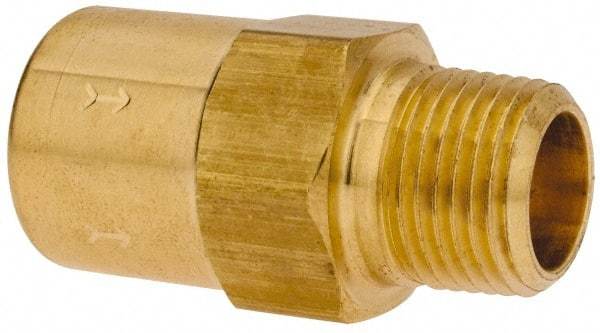 Specialty Mfr - 3/8" Brass Check Valve - Inline, FNPT x MNPT, 500 WOG - Exact Industrial Supply