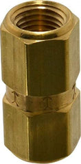 Specialty Mfr - 1/4" Brass Check Valve - Inline, FNPT x FNPT, 1,200 WOG - Exact Industrial Supply