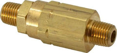 Specialty Mfr - 1/4" Brass Check Valve - Inline, MNPT x MNPT, 3,000 WOG - Exact Industrial Supply