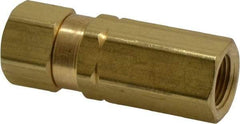 Specialty Mfr - 3/8" Brass Check Valve - Inline, FNPT x FNPT, 3,000 WOG - Exact Industrial Supply