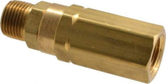 Specialty Mfr - 3/8" Brass Check Valve - Inline, FNPT x MNPT, 3,000 WOG - Exact Industrial Supply