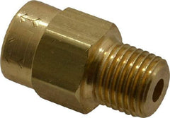 Specialty Mfr - 1/4" Brass Check Valve - Inline, MNPT x FNPT, 2,500 WOG - Exact Industrial Supply