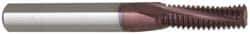 Carmex - 7/16-20 to 1/2-20 UNF, 0.276" Cutting Diam, 3 Flute, Solid Carbide Helical Flute Thread Mill - Internal Thread, 0.83" LOC, 2-1/2" OAL, 5/16" Shank Diam - Exact Industrial Supply