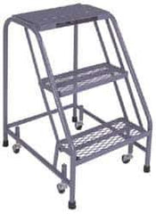 Cotterman - 40" 4 Step Ladder - 350 Lb Capacity, 40" Platform Height, 20" Base Width x 31" Depth, Grip Strut - Exact Industrial Supply