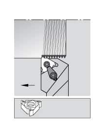 Kennametal - External Thread, Right Hand Cut, 1" Shank Width x 1" Shank Height Indexable Threading Toolholder - 6" OAL, LT 22ER Insert Compatibility, LSS Toolholder, Series LT Threading - Exact Industrial Supply