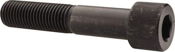 Value Collection - 1-3/8 - 6 UNC Hex Socket Drive, Socket Cap Screw - Alloy Steel, Black Oxide Finish, Partially Threaded, 7" Length Under Head - Exact Industrial Supply