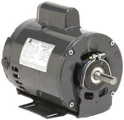 US Motors - 1 hp, ODP Enclosure, Auto Thermal Protection, 3,450 RPM, 115/208-230 Volt, 60 Hz, Industrial Electric AC/DC Motor - Size 48 Frame, Resilient Base Mount, 1 Speed, Sleeve Bearings, 11.6/5.8 Full Load Amps, A Class Insulation, Reversible - Exact Industrial Supply