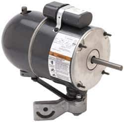 US Motors - 1/4 hp, TEAO Enclosure, Auto Thermal Protection, 1,100 RPM, 115 Volt, 60 Hz, Single Phase Permanent Split Capacitor (PSC) Motor - Size 48Y Frame, Yoke Mount, 2 Speed, Ball Bearings, 2.5 Full Load Amps, B Class Insulation, CCW Lead End - Exact Industrial Supply