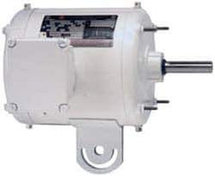 US Motors - 1/3 hp, TEAO Enclosure, Auto Thermal Protection, 1,700 RPM, 115/230 Volt, 60 Hz, Single Phase Permanent Split Capacitor (PSC) Motor - Size 56YZ Frame, Yoke Mount, 1 Speed, Ball Bearings, 4.4/2.2 Full Load Amps, F Class Insulation, Reversible - Exact Industrial Supply