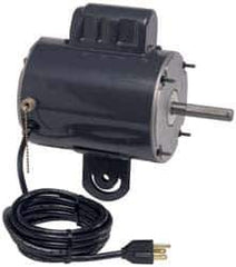 US Motors - 1/5 hp, ODP Enclosure, Auto Thermal Protection, 1,100 RPM, 277 Volt, 60 Hz, Industrial Electric AC/DC Motor - Size 48 Frame, Resilient Base Mount, 3 Speed, Ball Bearings, 1.0 Full Load Amps, B Class Insulation, CCW Lead End - Exact Industrial Supply