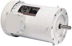 US Motors - 10 hp, TEFC Enclosure, No Thermal Protection, 1,755 RPM, 208-230/460 Volt, 60 Hz, Three Phase Energy Efficient Motor - Size 215 Frame, C-Face Mount, 1 Speed, Ball Bearings, 26.6-23.8/11.9 Full Load Amps, F Class Insulation, Reversible - Exact Industrial Supply