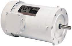 US Motors - 7-1/2 hp, TEFC Enclosure, No Thermal Protection, 1,760 RPM, 208-230/460 Volt, 60 Hz, Three Phase Energy Efficient Motor - Size 213 Frame, C-Face Mount, 1 Speed, Ball Bearings, 20.1-18.3/9.1 Full Load Amps, F Class Insulation, Reversible - Exact Industrial Supply