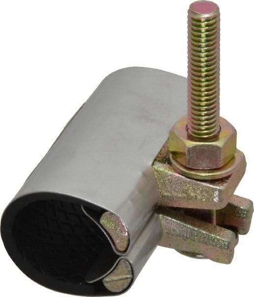 B&K Mueller - 1" Pipe Single Bolt 3" Repair Clamp - For Providing Strong Positive Seal In Repairing Leaking Pipes - Exact Industrial Supply