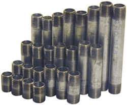 B&K Mueller - 60 Piece, 1-1/2" Pipe, Galvanized Pipe Nipple Set - Schedule 40, (6) Close, (6) 2, (6) 2-1/2, (6) 3, (6) 3-1/2, (6) 4, (6) 4-1/2, (6) 5, (6) 5-1/2, (6) 6 - Exact Industrial Supply
