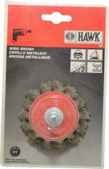 Value Collection - 2-3/8" Diam, 1/4" Shank Diam, Steel Fill Cup Brush - 0.008 Wire Diam, 6,000 Max RPM - Exact Industrial Supply