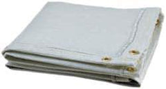 Steiner - 8' High x 6' Wide x 0.08" Thick Uncoated Fiberglass Welding Blanket - White, Grommet - Exact Industrial Supply