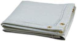 Steiner - 10' High x 10' Wide x 0.08" Thick Uncoated Fiberglass Welding Blanket - White, Grommet - Exact Industrial Supply